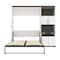 Bestar Orion Full Murphy Bed and Shelving Unit with Fold-Out Desk (89W), White & Walnut Grey 116865-000017 - alternate 10